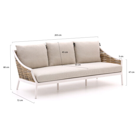 Apple Bee Milou lounge tuinbank 3-zits 203cm - Laagste prijsgarantie! afbeelding2 - 1