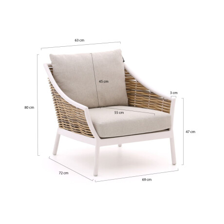 Apple Bee Milou/La Fonte ø 150cm low dining tuinset 5-delig - Laagste prijsgarantie! afbeelding2 - 1