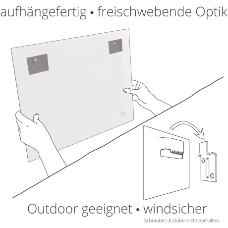 Artland Aluminium dibond print Bonte lijnen II geschikt voor binnen en buiten, buitenafbeelding afbeelding2 - 1