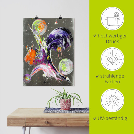 Artland Artprint Abstractie XXI als artprint op linnen, poster in verschillende formaten maten afbeelding2 - 1