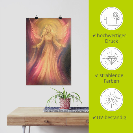 Artland Artprint Engel licht liefde - spirituele schilderkunst als artprint van aluminium, artprint voor buiten, artprint op linnen, poster, muursticker afbeelding2 - 1