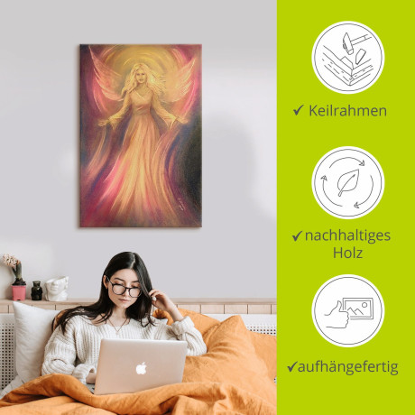 Artland Artprint Engel licht liefde - spirituele schilderkunst als artprint van aluminium, artprint voor buiten, artprint op linnen, poster, muursticker afbeelding2 - 1