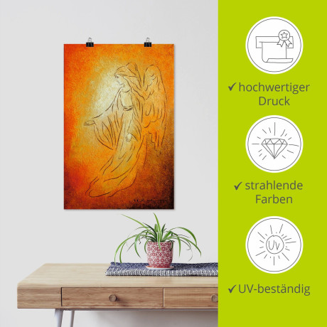 Artland Artprint Engel van de genezing - engelkunst als artprint van aluminium, artprint voor buiten, artprint op linnen, poster, muursticker afbeelding2 - 1