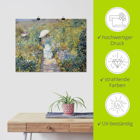 Artland Artprint Hete tuinpad. als artprint op linnen, muursticker of poster in verschillende maten afbeelding2 - 1