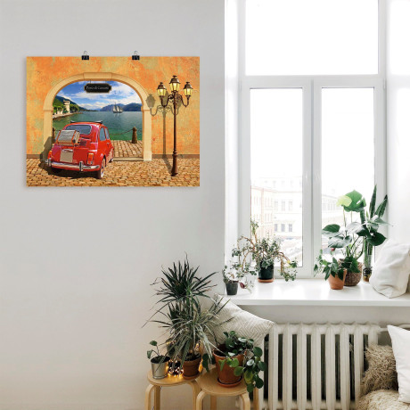 Artland Artprint Kleine Italiaanse haven als artprint op linnen, poster in verschillende formaten maten afbeelding2 - 1