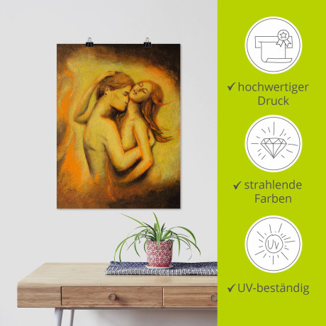 Artland Artprint Love Rush - erotische schilderkunst als poster, muursticker in verschillende maten afbeelding2 - 1