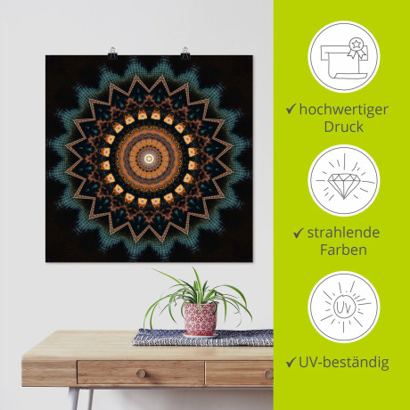 Artland Artprint Mandala kosmisch bewustzijn als artprint van aluminium, artprint voor buiten, artprint op linnen, poster, muursticker afbeelding2 - 1