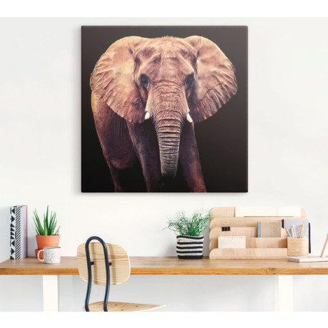 Artland Artprint op linnen Olifant gespannen op een spieraam afbeelding2 - 1