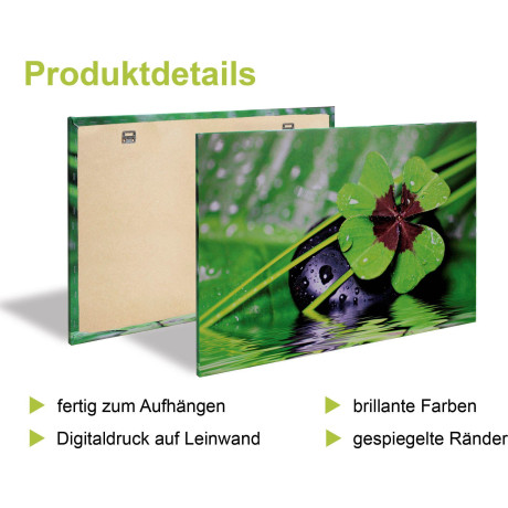 Artland Artprint op linnen Orchidee zensteen druppel Spa concept (4-delig) afbeelding2 - 1