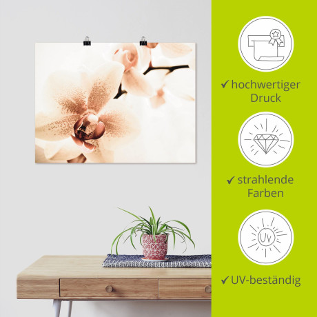 Artland Artprint Orchidee abstracte collage als artprint op linnen, poster in verschillende formaten maten afbeelding2 - 1