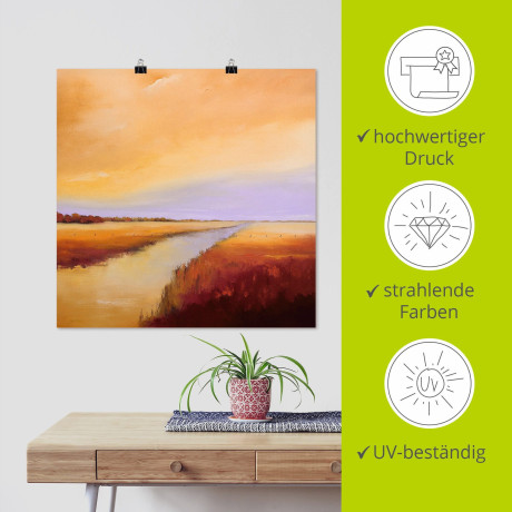 Artland Artprint Polder als artprint op linnen, poster in verschillende formaten maten afbeelding2 - 1