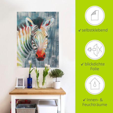 Artland Artprint Prisma zebra I als artprint van aluminium, artprint op linnen, muursticker, verschillende maten afbeelding2 - 1