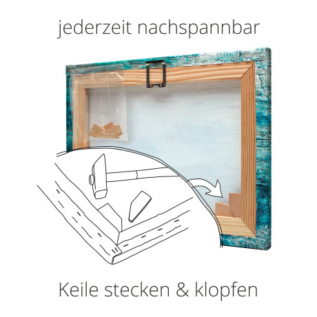 Artland Artprint Stoffige blauwe berken II als artprint op linnen, poster in verschillende formaten maten afbeelding2 - 1