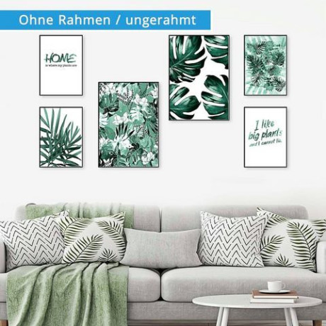 Artland Poster Plantenliefde Poster, artprint, wandposter (6 stuks) afbeelding2 - 1