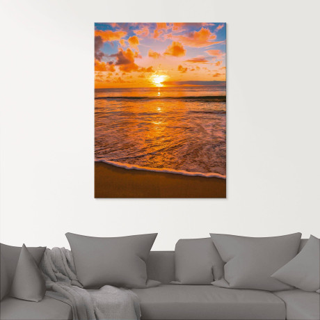 Artland Print op glas Mooie tropische zonsondergang aan het strand afbeelding2 - 1