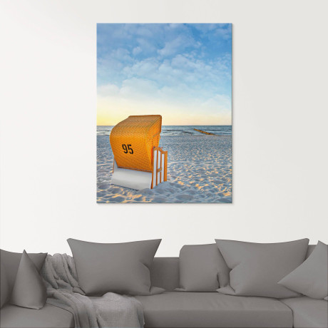 Artland Print op glas Ostsee7 - strandstoel in verschillende maten afbeelding2 - 1