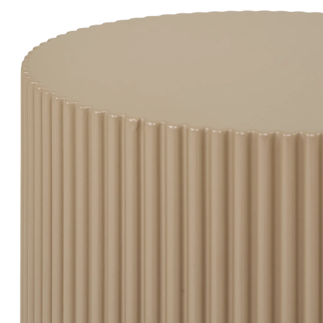 Asa houten bijzettafel donker beige - Ø 30 cm afbeelding2 - 1