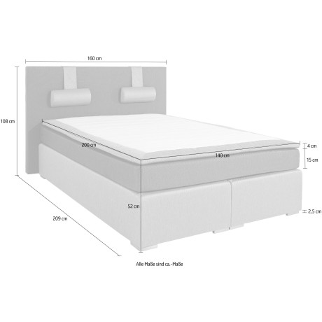 ATLANTIC home collection Boxspring Rick met bonell-binnenveringsmatras, incl. topmatras afbeelding2 - 1