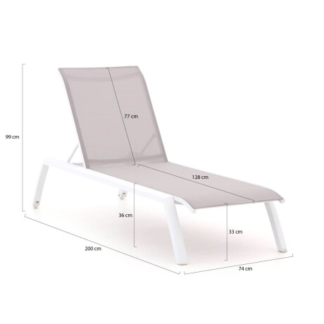 Bellagio Anzio ligbed met wiel - Laagste prijsgarantie! afbeelding2 - 1