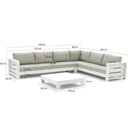 Bellagio Avolo hoek loungeset 3-delig rechts - Laagste prijsgarantie! afbeelding2 - 1