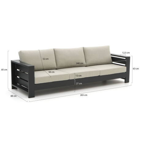 Bellagio Avolo lounge tuinbank 3-zits 265cm - Laagste prijsgarantie! afbeelding2 - 1