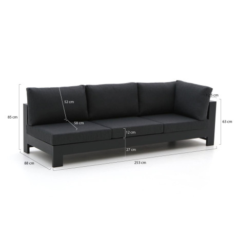 Bellagio Avolo lounge tuinbank 3-zits linkerarm 253cm - Laagste prijsgarantie! afbeelding2 - 1