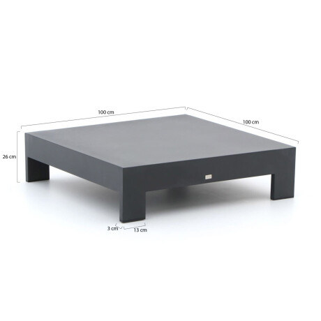Bellagio Avolo lounge tuintafel 100x100x26cm - Laagste prijsgarantie! afbeelding2 - 1