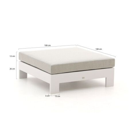 Bellagio Avolo lounge voetenbank 100x100x26cm - Laagste prijsgarantie! afbeelding2 - 1