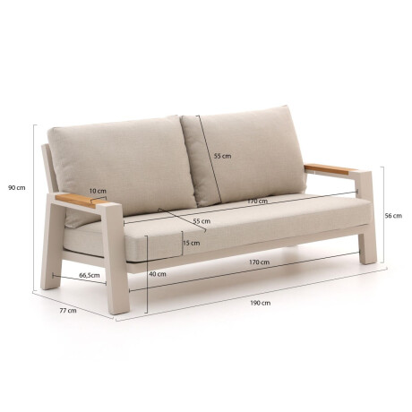 Bellagio Bisenzio lounge tuinbank 2-zits 190cm - Laagste prijsgarantie! afbeelding2 - 1
