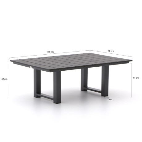 Bellagio Bolano lounge tuintafel 116x80x42cm - Laagste prijsgarantie! afbeelding2 - 1