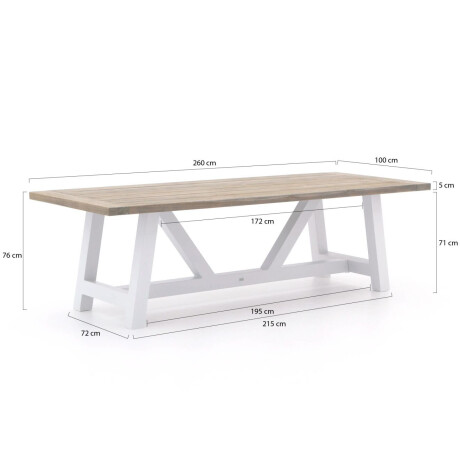 Bellagio Bresimo dining tuintafel 260x100cm - Laagste prijsgarantie! afbeelding2 - 1