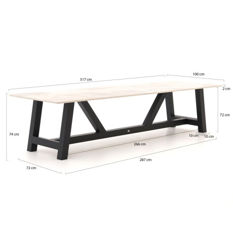 Bellagio Bresimo dining tuintafel 317x100cm - Laagste prijsgarantie! afbeelding2 - 1