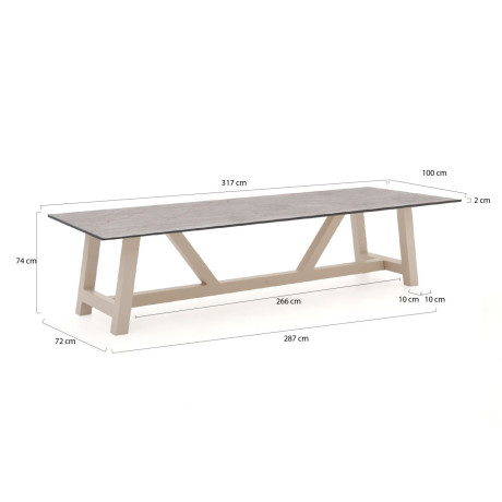 Bellagio Bresimo dining tuintafel 317x100cm - Laagste prijsgarantie! afbeelding2 - 1