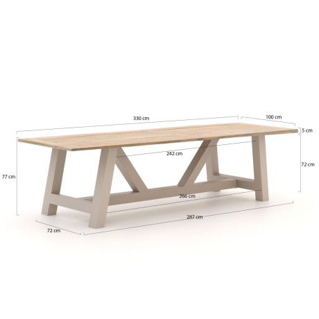Bellagio Bresimo dining tuintafel 330x100cm - Laagste prijsgarantie! afbeelding2 - 1