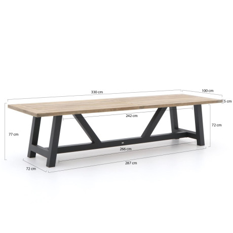 Bellagio Bresimo dining tuintafel 330x100cm - Laagste prijsgarantie! afbeelding2 - 1