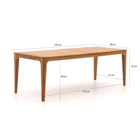 Bellagio Bruca dining tuintafel 220x90x76cm - Laagste prijsgarantie! afbeelding2 - 1