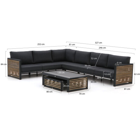 Bellagio Cadora hoek loungeset 4-delig links - Laagste prijsgarantie! afbeelding2 - 1