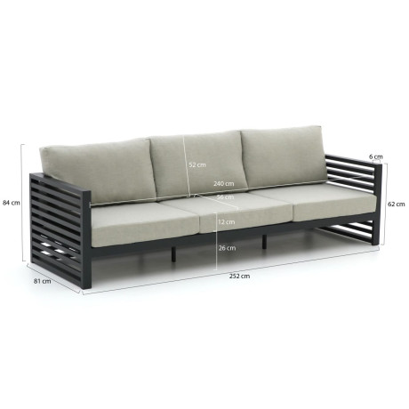 Bellagio Cadora lounge tuinbank 3-zits 252cm - Laagste prijsgarantie! afbeelding2 - 1