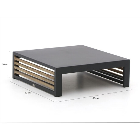 Bellagio Cadora lounge tuintafel 80x80x26cm - Laagste prijsgarantie! afbeelding2 - 1