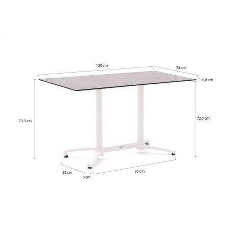 Bellagio Canzo klaptafel 120x70x73cm - Laagste prijsgarantie! afbeelding2 - 1