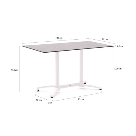 Bellagio Canzo klaptafel 120x70x73cm - Laagste prijsgarantie! afbeelding2 - 1