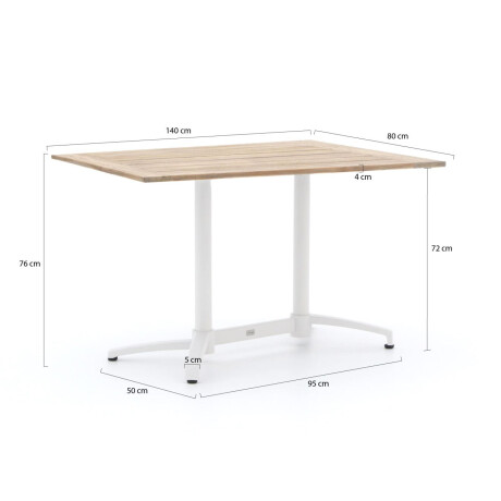 Bellagio Canzo klaptafel 140x80x75cm - Laagste prijsgarantie! afbeelding2 - 1