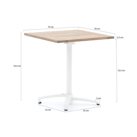 Bellagio Canzo klaptafel 70x70x75cm - Laagste prijsgarantie! afbeelding2 - 1