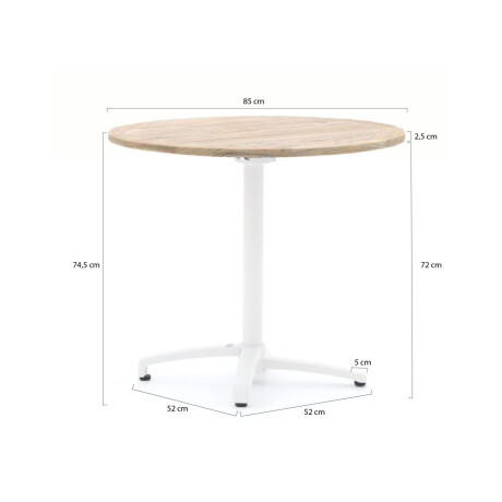 Bellagio Canzo klaptafel ø 85cm (h:75cm) - Laagste prijsgarantie! afbeelding2 - 1