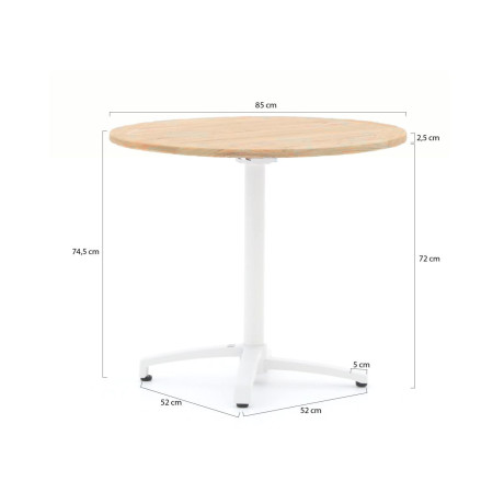 Bellagio Canzo klaptafel Ø 85cm (h:75cm) - Laagste prijsgarantie! afbeelding2 - 1