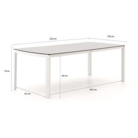 Bellagio Ciane dining tuintafel 220x100x75cm - Laagste prijsgarantie! afbeelding2 - 1