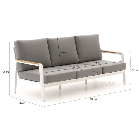 Bellagio Ciane lounge tuinbank 3-zits 207cm - Laagste prijsgarantie! afbeelding2 - 1