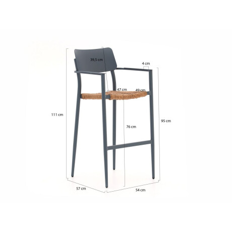 Bellagio Cino 175cm barset 5-delig stapelbaar - Laagste prijsgarantie! afbeelding2 - 1