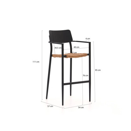 Bellagio Cino 175cm barset 5-delig stapelbaar - Laagste prijsgarantie! afbeelding2 - 1