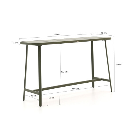 Bellagio Cino bartafel 175x58x105cm - Laagste prijsgarantie! afbeelding2 - 1